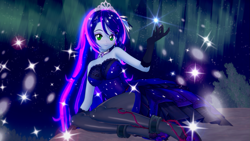 Size: 1919x1079 | Tagged: artist needed, source needed, safe, imported from derpibooru, princess luna, equestria girls, 3d, bare shoulders, clothes, dress, high heels, humanized, koikatsu, shoes, sleeveless, strapless