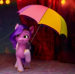 Size: 468x456 | Tagged: safe, imported from derpibooru, screencap, pipp petals, pegasus, pony, spoiler:my little pony: a new generation, 3d, adorapipp, cropped, cute, g5, my little pony: a new generation, solo, umbrella