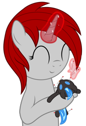 Size: 1552x2273 | Tagged: safe, artist:waveywaves, imported from derpibooru, oc, oc only, oc:nimbus, oc:waves, pony, unicorn, angry, happy, plushie, simple background, solo, transparent background, voodoo, voodoo doll