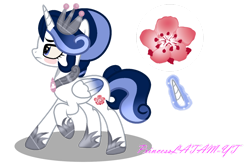 Size: 1280x860 | Tagged: safe, artist:princesslatam-yt, imported from derpibooru, oc, oc only, alicorn, pony, alicorn oc, china airlines, crown, female, folded wings, glowing, glowing horn, hoof shoes, horn, jewelry, mare, ponified, raised hoof, regalia, shadow, simple background, solo, standing, transparent background, wings