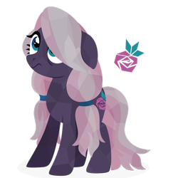 Size: 1920x1920 | Tagged: safe, artist:kabuvee, imported from derpibooru, oc, oc only, crystal pony, pony, female, floppy ears, mare, simple background, solo, transparent background
