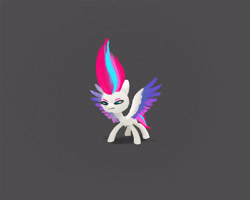 Size: 1250x1000 | Tagged: safe, artist:dawnfire, imported from ponybooru, zipp storm, pegasus, pony, colored wings, colored wingtips, female, g5, gray background, mare, mohawk, simple background, solo, spread wings, wings