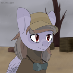 Size: 3000x3000 | Tagged: safe, artist:buy_some_apples, imported from derpibooru, oc, oc only, pegasus, fallout equestria, cap, hat, high res