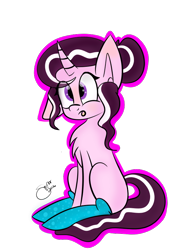 Size: 600x790 | Tagged: safe, artist:skypaw122, imported from derpibooru, oc, oc only, pony, unicorn, chest fluff, clothes, eye clipping through hair, horn, purple eyes, signature, simple background, sitting, socks, solo, transparent background, unicorn oc