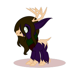 Size: 1273x1345 | Tagged: safe, artist:aonairfaol, imported from derpibooru, oc, oc only, hybrid, pony, wendigo, wendingo pony, antlers, base used, simple background, solo, transparent background