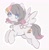 Size: 1429x1469 | Tagged: safe, artist:ginmaruxx, imported from derpibooru, oc, oc only, pegasus, pony, blue eyes, collar, female, mare, outline, pegasus oc, simple background, solo, spread wings, white outline, wings