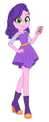 Size: 688x1700 | Tagged: safe, artist:azuventum, imported from derpibooru, pipp petals, equestria girls, cellphone, equestria girls-ified, female, g5, g5 to equestria girls, generation leap, green eyes, human pipp petals, phone, simple background, solo, standing, transparent background