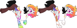 Size: 5680x2035 | Tagged: safe, artist:kurosawakuro, imported from derpibooru, oc, oc only, hybrid, base used, interspecies offspring, male, offspring, parent:discord, parent:rainbow dash, parents:discodash, simple background, solo, transparent background
