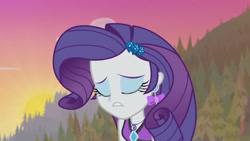 Size: 3410x1920 | Tagged: safe, imported from derpibooru, screencap, rarity, equestria girls, equestria girls series, lost and found, bikini, bikini top, clothes, crying, eyes closed, female, geode of shielding, hairpin, high res, jewelry, magical geodes, necklace, rarity's purple bikini, sad, solo, swimsuit