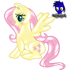 Size: 3840x4154 | Tagged: safe, artist:damlanil, imported from derpibooru, fluttershy, latex pony, original species, pegasus, pony, blushing, clothes, cute, cutie mark accessory, female, latex, latex suit, living suit, makeup, mare, raised hoof, rubber, shiny, shiny mane, show accurate, shyabetes, simple background, sitting, solo, spread wings, suit, transparent background, vector, wings