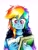 Size: 2178x2903 | Tagged: safe, artist:liaaqila, imported from derpibooru, rainbow dash, equestria girls, book, crying, female, high res, simple background, solo, tears of joy, traditional art, white background