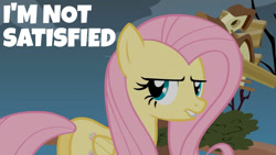 Size: 1280x720 | Tagged: safe, edit, edited screencap, editor:quoterific, imported from derpibooru, screencap, fluttershy, pegasus, pony, putting your hoof down, season 2, butt, dissatisfied, female, flutterbutt, fluttershy is not amused, gritted teeth, mare, plot, solo, teeth, unamused