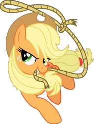 Size: 6000x7884 | Tagged: safe, artist:twilirity, artist:yanoda, imported from derpibooru, applejack, earth pony, pony, fighting is magic, .svg available, absurd resolution, applejack's hat, community related, cowboy hat, cutie mark, female, freckles, hat, lasso, main menu, mare, mouth hold, pose, rope, simple background, solo, stetson, transparent background, vector