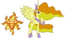 Size: 1560x799 | Tagged: safe, artist:magictimeymare12, imported from derpibooru, adagio dazzle, princess celestia, alicorn, pony, alternate universe, cutie mark, equestria girls ponified, ponified, simple background, solo, transparent background