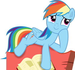 Size: 3000x2777 | Tagged: safe, artist:frownfactory, imported from derpibooru, rainbow dash, pegasus, pony, testing testing 1-2-3, cute, dashabetes, female, high res, lying, mare, sign, simple background, solo, transparent background, vector, wings