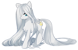 Size: 1808x1147 | Tagged: safe, artist:marbo, oc, oc only, oc:cirrus wisp, pony, female, long mane, mare, simple background, snowpony (species), solo, transparent background, white