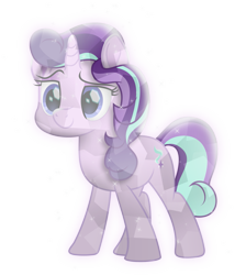 Size: 1804x2107 | Tagged: safe, artist:lincolnbrewsterfan, derpibooru exclusive, imported from derpibooru, starlight glimmer, crystal pony, pony, unicorn, a horse shoe-in, my little pony: the movie, .svg available, alternate hairstyle, alternate tailstyle, beautiful, bedroom eyes, blue eyes, colored pupils, crystallized, female, glowing, gradient mane, gradient tail, happy, horn, inkscape, lidded eyes, looking forward, mane, mare, movie accurate, moviefied, show moviefied, simple background, smiling, smirk, solo, sparkles, standing, svg, tail, transparent background, vector