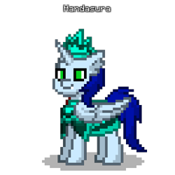 Size: 400x400 | Tagged: safe, imported from derpibooru, oc, oc only, alicorn, pony, pony town, alicorn oc, crown, green eyes, horn, jewelry, regalia, simple background, solo, transparent background, wings