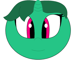 Size: 884x695 | Tagged: safe, artist:animeartistmii, imported from derpibooru, fizzy, pony, twinkle eyed pony, unicorn, ball, cute, female, fizzybetes, g1, g1 to g4, g4, generation leap, mare, morph ball, simple background, smiling, solo, white background