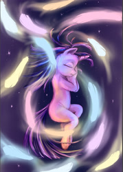 Size: 1861x2596 | Tagged: safe, artist:stratodraw, imported from derpibooru, twilight sparkle, semi-anthro, unicorn, feather, solo, stars