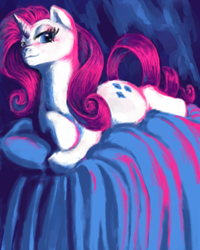 Size: 400x500 | Tagged: safe, artist:furball891, imported from derpibooru, rarity, pony, unicorn, female, lying down, prone, solo