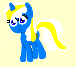 Size: 623x548 | Tagged: safe, artist:boyiepony34, imported from derpibooru, sunbeam, pony, unicorn, adorabeam, cute, female, g1, g1 to g4, g4, generation leap, mare, simple background, smiling, solo, tan background