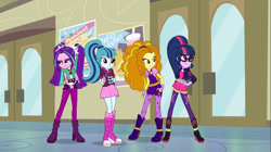 Size: 1100x618 | Tagged: safe, artist:bigpurplemuppet99, imported from derpibooru, adagio dazzle, aria blaze, sci-twi, sonata dusk, twilight sparkle, equestria girls, rainbow rocks, clothes swap, the dazzlings