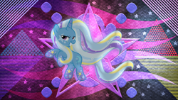 Size: 3840x2160 | Tagged: safe, artist:laszlvfx, artist:xebck, edit, imported from derpibooru, trixie, pony, high res, solo, wallpaper, wallpaper edit