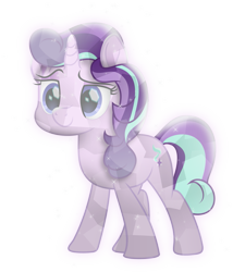 Size: 1691x1976 | Tagged: safe, artist:lincolnbrewsterfan, derpibooru exclusive, imported from derpibooru, starlight glimmer, crystal pony, pony, unicorn, a horse shoe-in, my little pony: the movie, .svg available, alternate hairstyle, alternate tailstyle, beautiful, bedroom eyes, blue eyes, crystallized, female, glow, gradient mane, gradient tail, happy, horn, inkscape, lidded eyes, looking forward, mane, mare, movie accurate, moviefied, show moviefied, simple background, smiling, smirk, solo, sparkles, standing, svg, tail, transparent background, vector