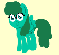 Size: 682x635 | Tagged: safe, artist:boyiepony34, medley, pegasus, pony, cute, female, g1, g1 to g4, g4, generation leap, mare, medleybetes, simple background, smiling, solo, tan background