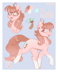 Size: 1200x1500 | Tagged: safe, artist:fanaticpanda, imported from derpibooru, oc, oc:pastel brush, earth pony, glasses