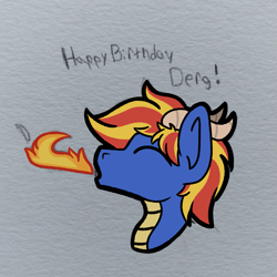 Size: 1873x1873 | Tagged: safe, artist:drheartdoodles, imported from derpibooru, oc, oc:draco flames, dracony, dragon, hybrid, fire, fire breath, horns