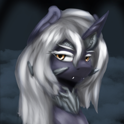 Size: 2800x2800 | Tagged: safe, artist:tekggd, imported from derpibooru, oc, oc only, alicorn, alicorn oc, armor, bust, high res, horn, looking at you, portrait, wings