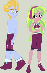 Size: 387x600 | Tagged: safe, artist:jadeharmony, edit, imported from derpibooru, lemon hearts, lemon zest, lemonade blues, equestria girls, boxing bra, boxing shoes, boxing shorts, clothes, crossover, cute, cycling shorts, exeron fighters, exeron outfit, female, male, martial arts kids, martial arts kids outfits, midriff, partial nudity, shipping, shoes, shorts, shorts over shorts, sneakers, socks, sports bra, sports shoes, sports shorts, straight, sweet dreams fuel, topless, zestabetes, zestblue