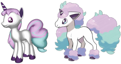 Size: 2495x1329 | Tagged: safe, imported from derpibooru, galarian ponyta, pony, ponyta, unicorn, pokémon, simple background, solo, transparent background