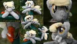 Size: 5167x3000 | Tagged: safe, artist:bastler, imported from derpibooru, derpy hooves, pegasus, pony, bag, fake eyes, female, irl, letter, mare, photo, plushie, solo, underp