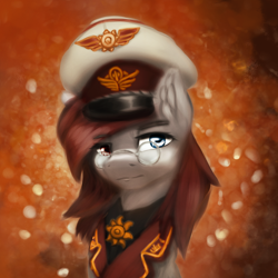 Size: 2800x2800 | Tagged: safe, artist:tekggd, imported from derpibooru, oc, oc only, pony, equestria at war mod, army, bust, clothes, high res, portrait, solar empire, uniform