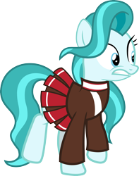 Size: 3162x4008 | Tagged: safe, artist:surprisepi, imported from derpibooru, lighthoof, earth pony, pony, 2 4 6 greaaat, blue eyes, cheerleader, cheerleader outfit, clothes, female, gritted teeth, high res, mare, simple background, skirt, solo, transparent background, vector