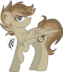 Size: 920x1053 | Tagged: safe, artist:gallantserver, imported from derpibooru, oc, oc only, oc:bravado braveheart, pegasus, pony, female, mare, offspring, parent:daring do, parent:quibble pants, simple background, solo, transparent background