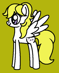Size: 371x458 | Tagged: safe, artist:rainbowbro58, surprise, pegasus, pony, adoraprise, cute, female, g1, g1 to g4, g4, generation leap, mare, simple background, smiling, yellow background