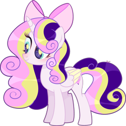 Size: 2419x2419 | Tagged: safe, artist:kurosawakuro, imported from derpibooru, oc, oc only, alicorn, pony, base used, bow, female, hair bow, high res, mare, simple background, solo, transparent background