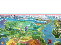 Size: 1600x1200 | Tagged: safe, imported from derpibooru, book, g4, map of equestria, official, welcome to ponyville (book)