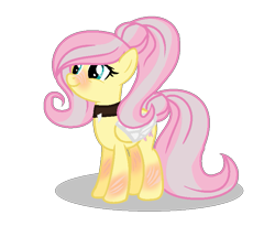 Size: 771x631 | Tagged: safe, artist:aonairfaol, imported from derpibooru, fluttershy, pegasus, pony, alternate hairstyle, bandage, base used, choker, eyelashes, female, injured, mare, simple background, smiling, solo, transparent background, wings