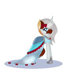 Size: 896x1008 | Tagged: safe, artist:aonairfaol, imported from derpibooru, oc, oc only, pony, unicorn, bow, clothes, dress, eyelashes, female, hair bow, hoof shoes, horn, mare, peytral, simple background, solo, transparent background, unicorn oc