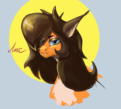 Size: 3738x3372 | Tagged: safe, artist:i love hurt, imported from derpibooru, oc, oc only, pony, bust, cute, high res, nimbus, portrait, simple background, solo
