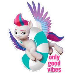 Size: 512x512 | Tagged: safe, imported from derpibooru, zipp storm, pegasus, pony, dairy queen, female, g5, mare, my little pony: a new generation, official, simple background, sticker, text, transparent background