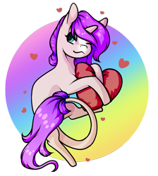 Size: 2882x3212 | Tagged: safe, artist:oneiria-fylakas, imported from derpibooru, oc, oc only, pony, unicorn, chibi, female, high res, mare, one eye closed, solo, wink