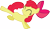 Size: 4064x2371 | Tagged: safe, artist:midnite99, imported from derpibooru, apple bloom, earth pony, pony, eyes closed, female, filly, grin, kick, smiling, solo, vector