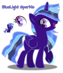 Size: 3093x3564 | Tagged: safe, artist:amicasecretuwu, imported from derpibooru, oc, oc only, oc:bluelight sparkle, alicorn, pony, female, high res, mare, simple background, solo, transparent background