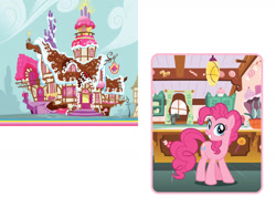 Size: 1600x1200 | Tagged: safe, imported from derpibooru, pinkie pie, earth pony, pony, book, female, g4, mare, official, sugarcube corner, welcome to ponyville (book)